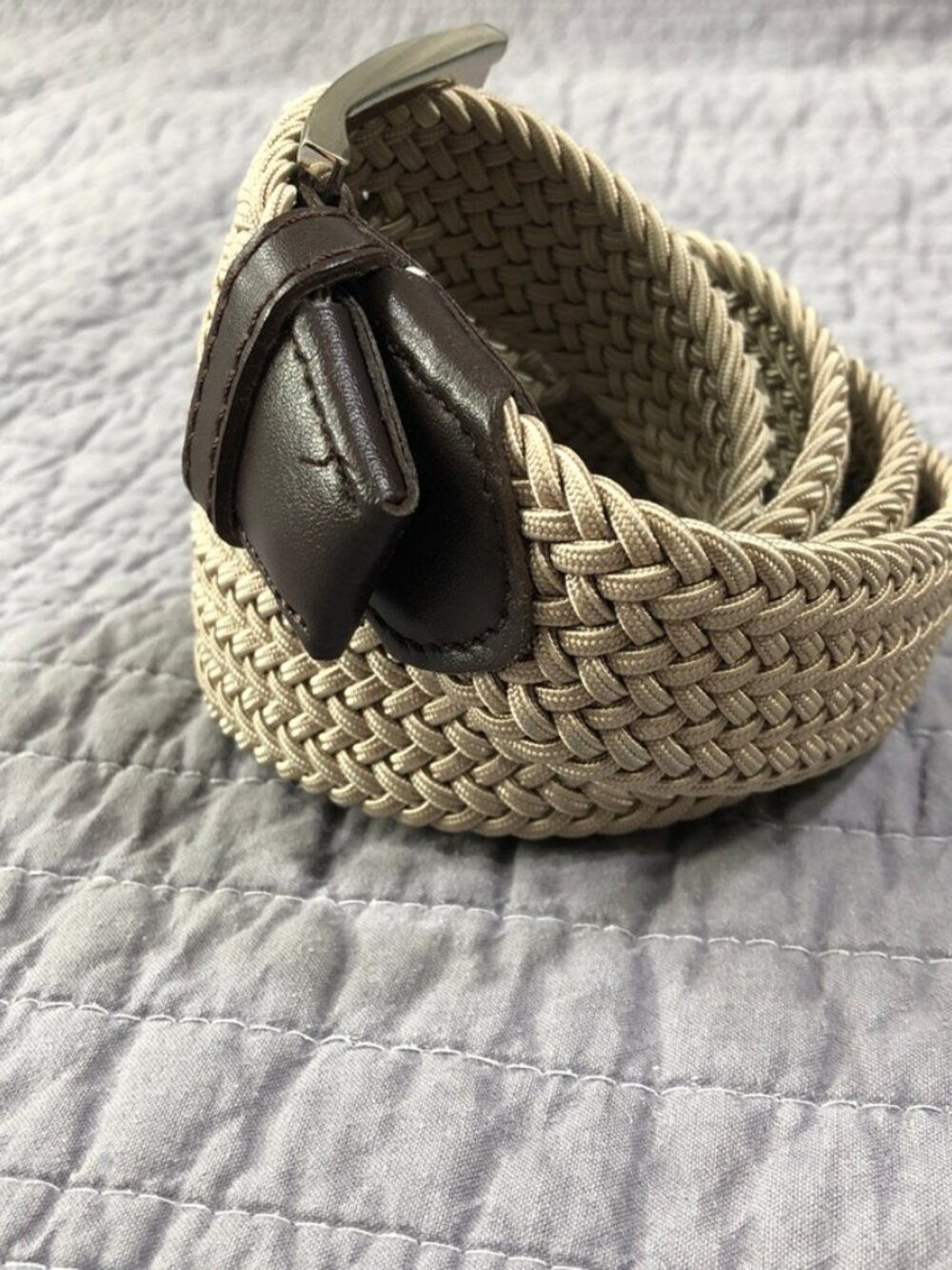4/$15 Braided Belt Men 40 - 42 Brown Tan Classic Preppy - Picture 3 of 16